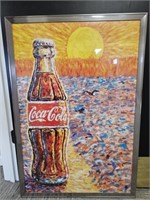 Framed Coca-Cola " A la Van Gogh " Poster