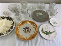 Assorted glassware & plates