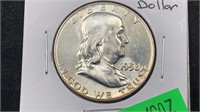 1958-D Silver Franklin Half Dollar