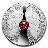 2023 Niue 1 Oz Silver Proof Crystal Coin: Angel