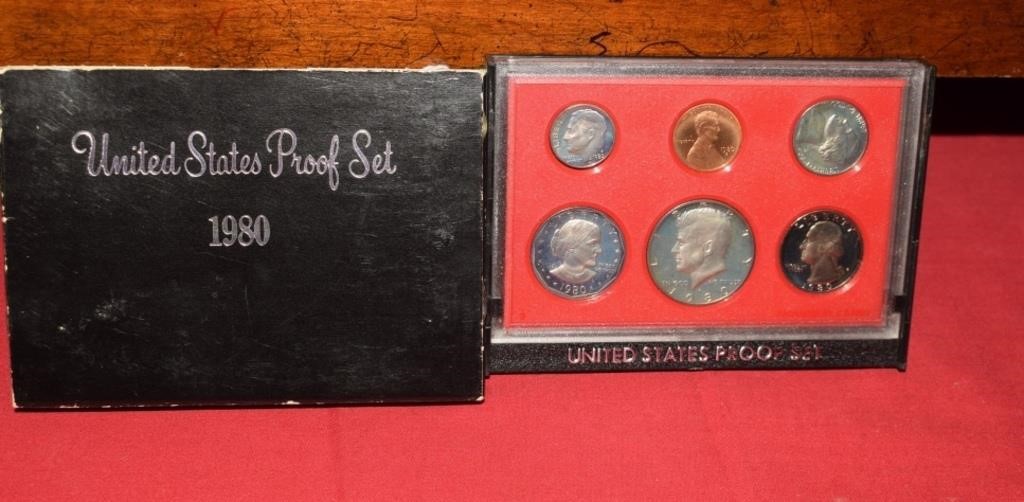 1980S U.S. Proof Set w/ S.B. Anthony Dollar & Box