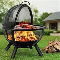 SEALED-Ikuby Ball of Fire Pit 35" Outdoor fire wit