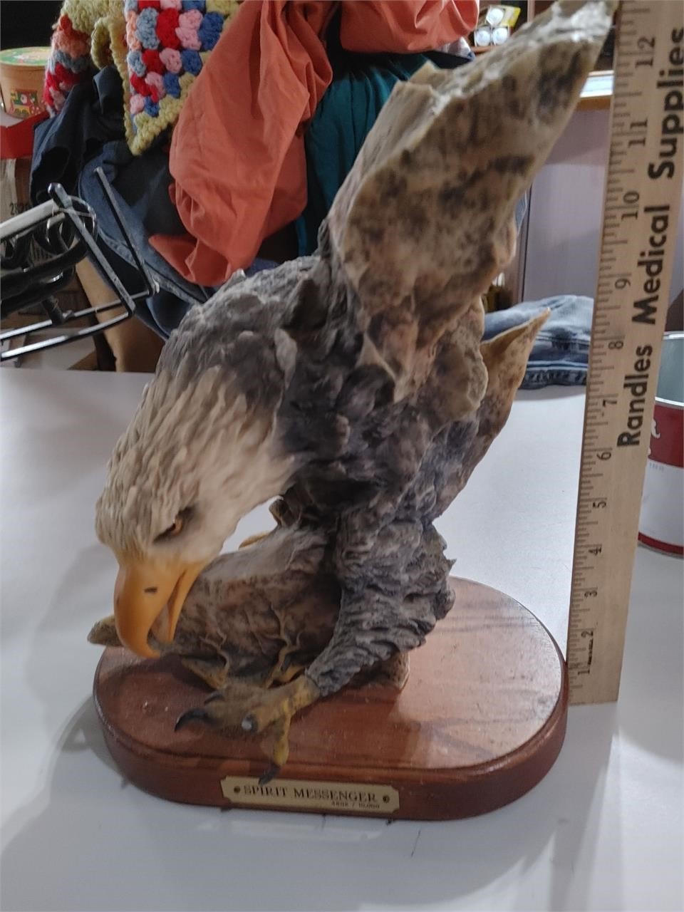 Spirit Messenger American Bald Eagle Figurine