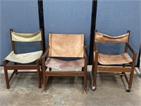 3 Portabrazil Leather Seat/Back Chairs