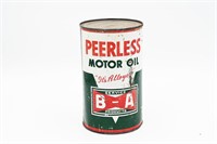 B-A PEERLESS MOTOR OIL IMP QT CAN
