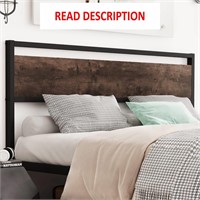 TXIYEAN Wood Headboard with Metal Slat (King)