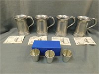 Steins/Shot Glasses Four Statesmetal XIII mugs,