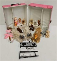 Barbie Pink Case with Barbie Animals and Pets