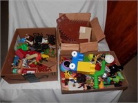 3 Boxes-vintage toys-includes Lincoln logs