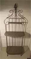 Distress Painted Wrought Iron Plant Stand