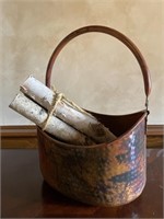 Hammered Distressed Copper Bucket