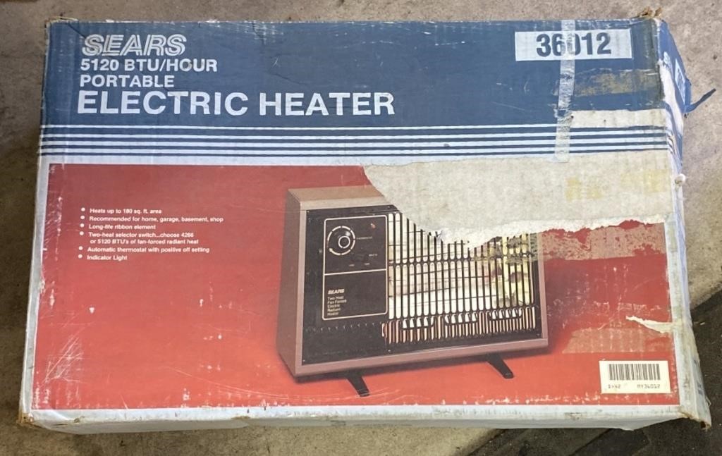 Sears 5120 BTU/hr Portable Electric Heater