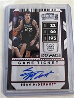 SEAN MCDERMOTT autographed 2020 basketball card