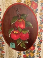 Hand PAinted Apples on Wood