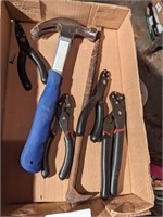 Hammer & Assorted Pliers