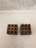 Antique Steel Number Stamps 1-9  in Wooden Box