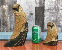 Owl horn carvings