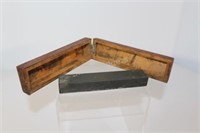 Wood Box with Sharpening Stone