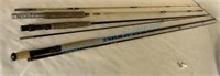 Group of three fly rods