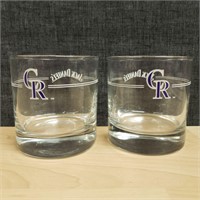 Jack Daniels Colorado Rockies Whiskey Glasses