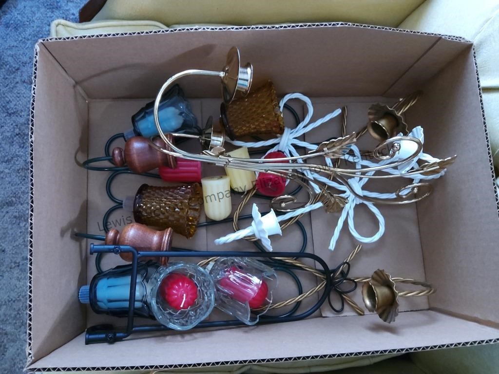 Lot of miscellaneous candle wall sconces