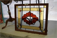 STAINED GLASS HANGING ART 23"X19"