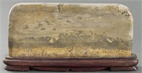 Chinese Dendritic Jasper Guo Hua Viewing Stone