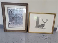 Deer prints (one signed)