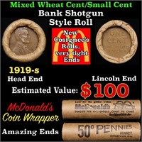 Lincoln Wheat Cent 1c Mixed Roll Orig Brandt McDon