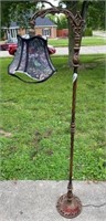 Floor Lamp w/Tattered Shade