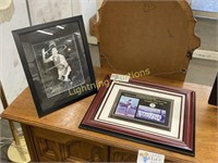 TWO SIGNED PHOTO PRINTS OF WOMEN'S WWII BASEBALL