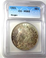 1921 Morgan ICG MS65 Toning