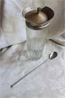 VINTAGE COCKTAIL MIXER WITH SPOON