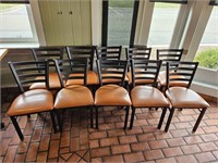 10 Vintage Tangerine Restaurant Chairs