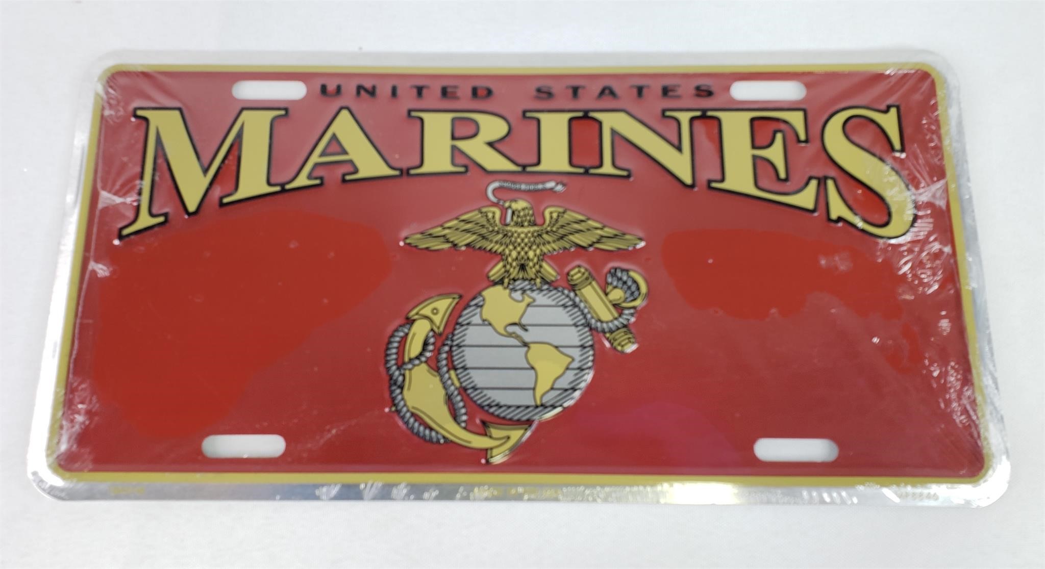 U.S. Marines Metal License Plate