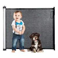 TN8593  BabySeater Retractable Stairs Gate - Black