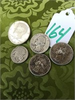 MISC US COINS (SOME SILVER) SEE PICS