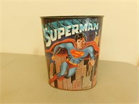 Superman metal garbage can 13 in tall