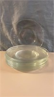Jeanette Glass Etched Clear Salad Plates
