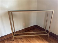 Mirror & Gold Tone Narrow Metal Table