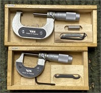 Vin 0-1in and 1-2in Micrometers 
(Bidding 1x