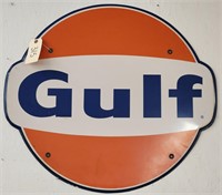 "Gulf" Single-Sided Metal Sign