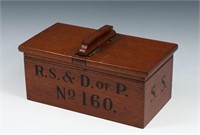 19TH-CENTURY LODGE BALLOT BOX