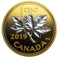 2019 1c 5-Ounce Big Coin: Maple Leaves (Single) -