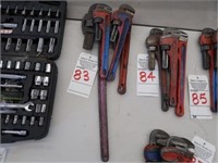 LOT, ASSORTED RIDGID PIPE WRENCHES