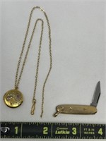 1/20 12k.g.f. Locket Necklace & Imperial Knife