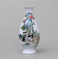 Painted Rabbits Square Vase