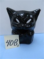 Paper Mache Halloween Black Cat Candy Container