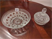 Crystal bowl and candy dish