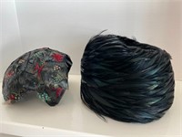 2 Antique / VGT Feather Hats